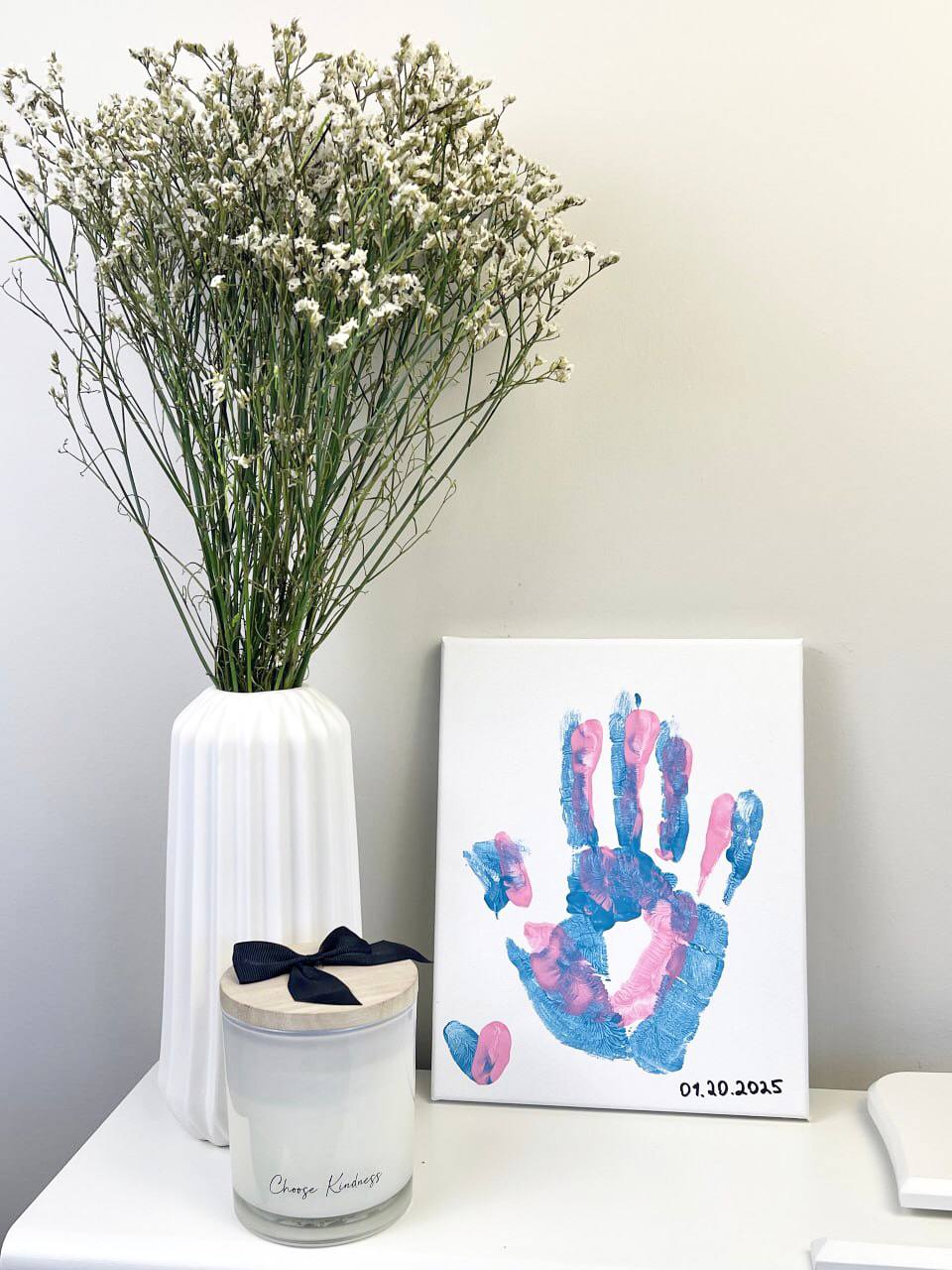 Impritslove® DIY Couples Canvas Handprint kit