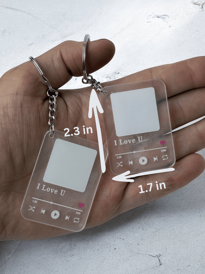 2 x Impritslove® Personalized Fingerprint Keychains